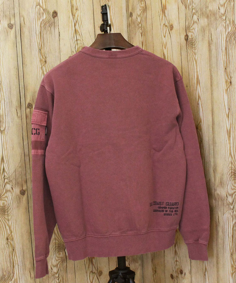 アヴィレックス AVIREX FADED MIL.POCKET CREWNECK SWEAT フェイド ミリタリーポケット クルーネック スウェット トップス アビレックス メンズ ブランド （1-ライトグレー） 1-ライトグレー