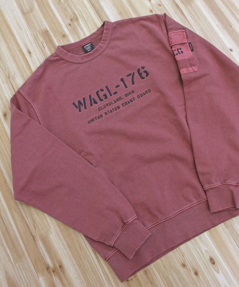 アヴィレックス AVIREX FADED MIL.POCKET CREWNECK SWEAT フェイド ミリタリーポケット クルーネック スウェット トップス アビレックス メンズ ブランド （1-ライトグレー） 1-ライトグレー