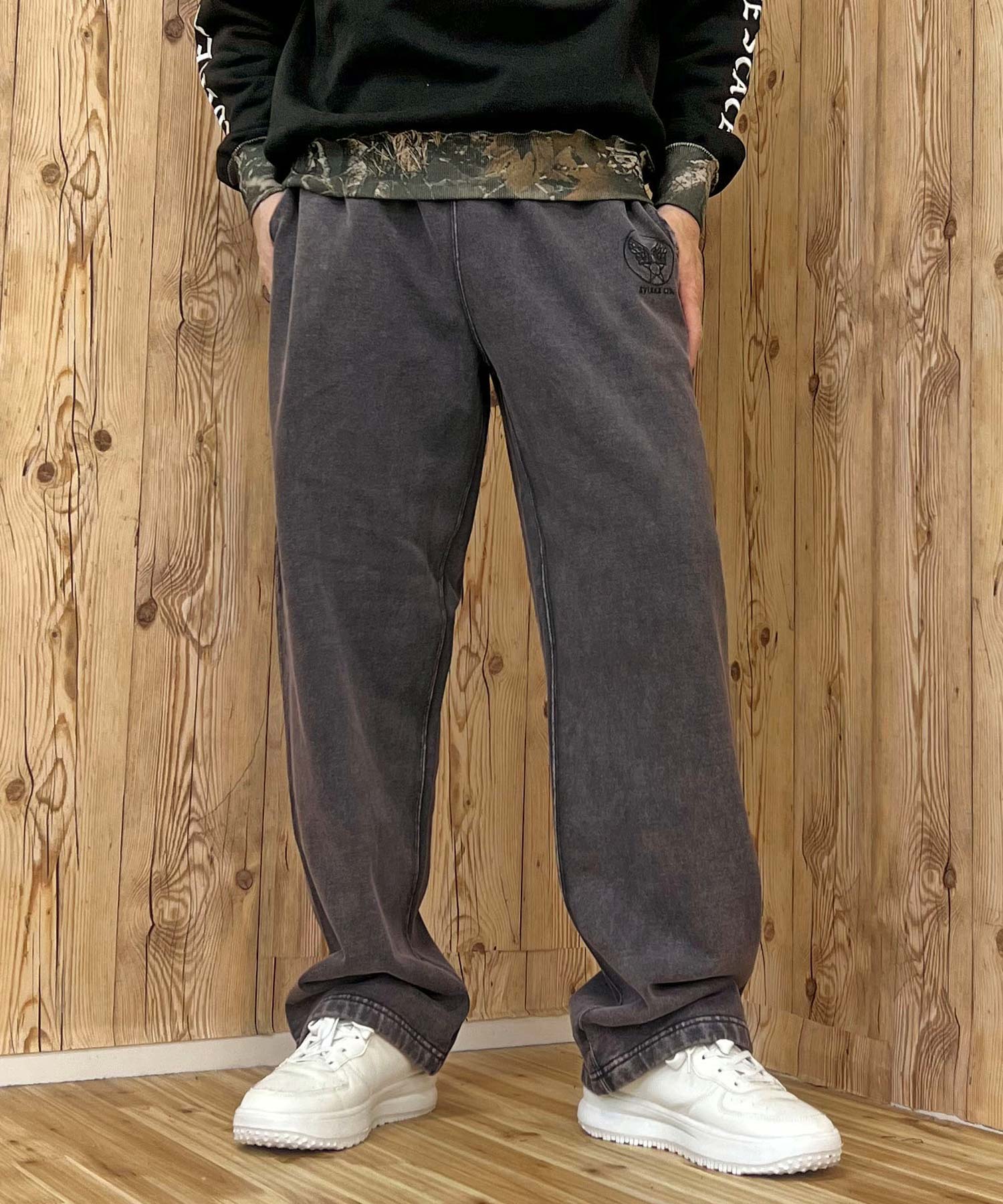 アヴィレックス AVIREX ACID WASH SWEAT PANTS アシッドウォッシュ スウェットパンツ アビレックス メンズ ブランド （2-チャコール） 2-チャコール