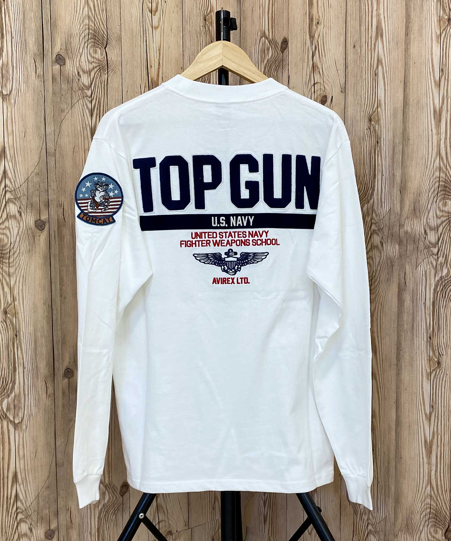 アヴィレックス AVIREX TOP GUN トップガン 長袖Tシャツ ロングTシャツ ロンT 長袖トップス アビレックス メンズ ブランド （3-ホワイト） 3-ホワイト
