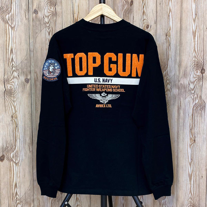 アヴィレックス AVIREX TOP GUN トップガン 長袖Tシャツ ロングTシャツ ロンT 長袖トップス アビレックス メンズ ブランド （3-ホワイト） 3-ホワイト