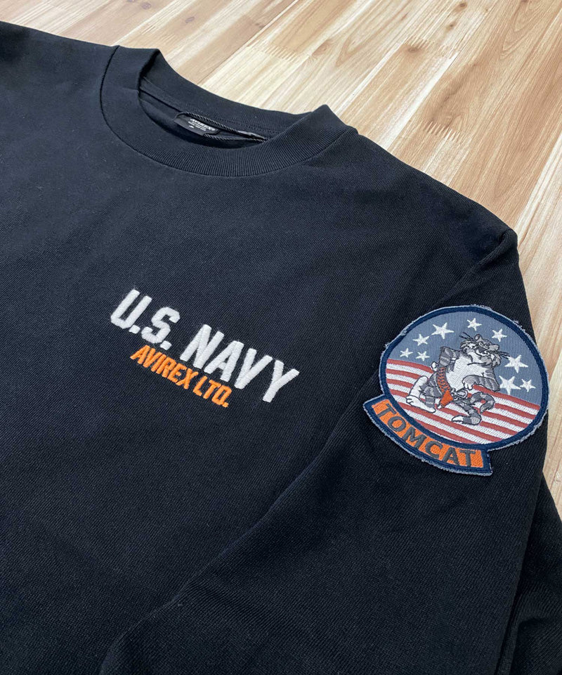 アヴィレックス AVIREX TOP GUN トップガン 長袖Tシャツ ロングTシャツ ロンT 長袖トップス アビレックス メンズ ブランド （3-ホワイト） 3-ホワイト