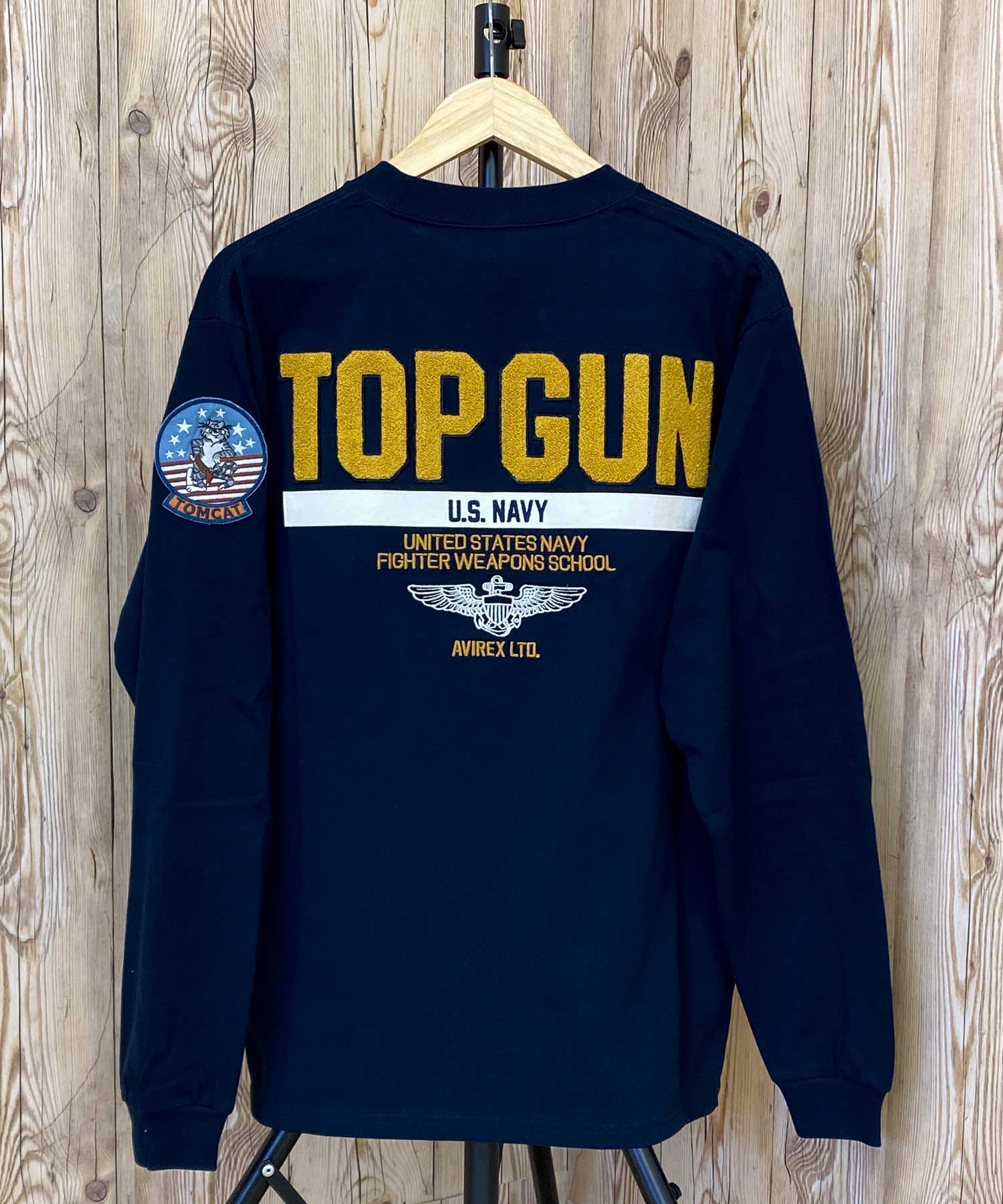 アヴィレックス AVIREX TOP GUN トップガン 長袖Tシャツ ロングTシャツ ロンT 長袖トップス アビレックス メンズ ブランド （2-ネイビー） 2-ネイビー
