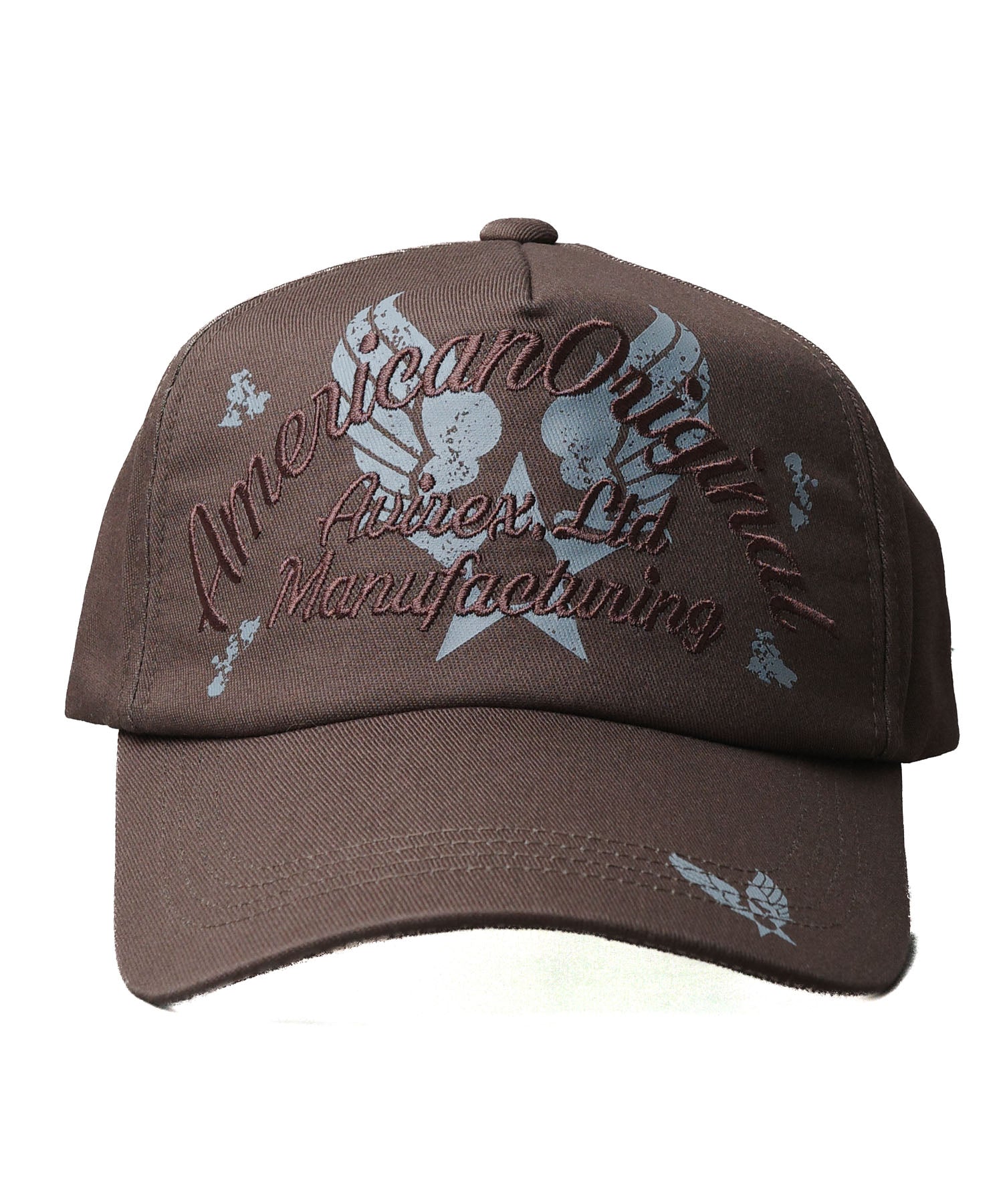 アヴィレックス AVIREX EMBROIDERY & PRINT LOGO CAP （ライトブラウン） ライトブラウン