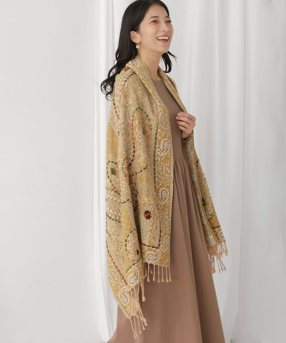 ブージュルード Bou Jeloud インド刺繍ストール