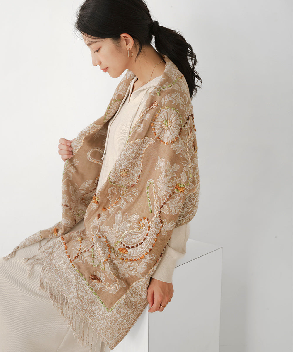 ブージュルード Bou Jeloud インド刺繍ストール