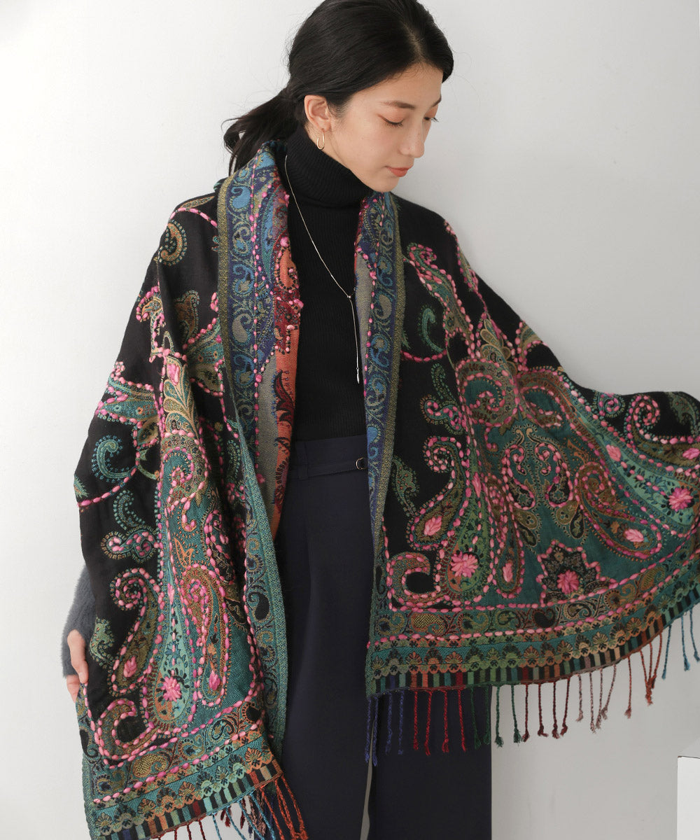 ブージュルード Bou Jeloud インド刺繍ストール