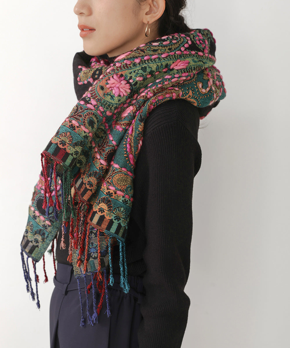 ブージュルード Bou Jeloud インド刺繍ストール