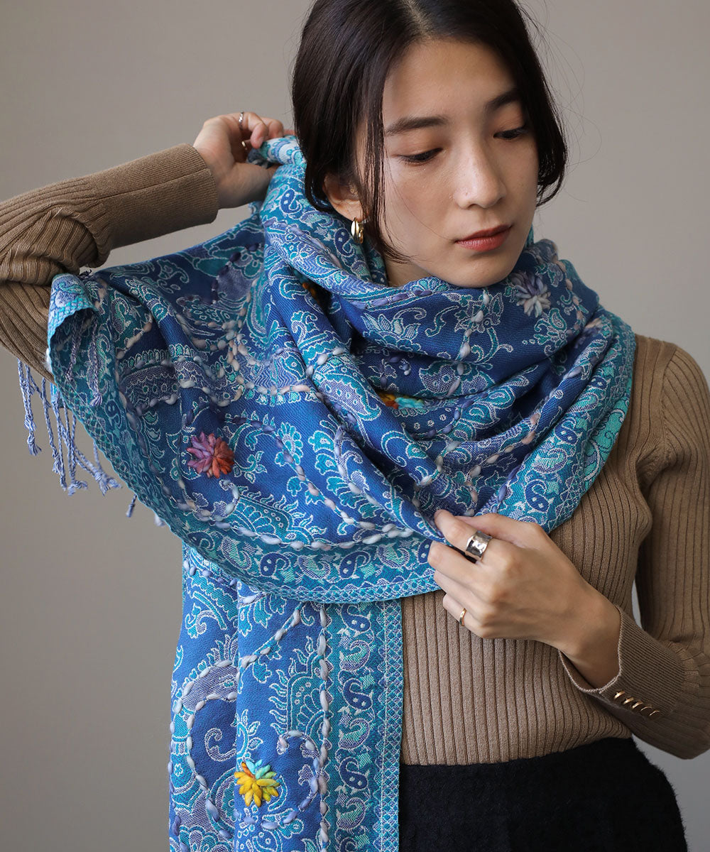 ブージュルード Bou Jeloud インド刺繍ストール