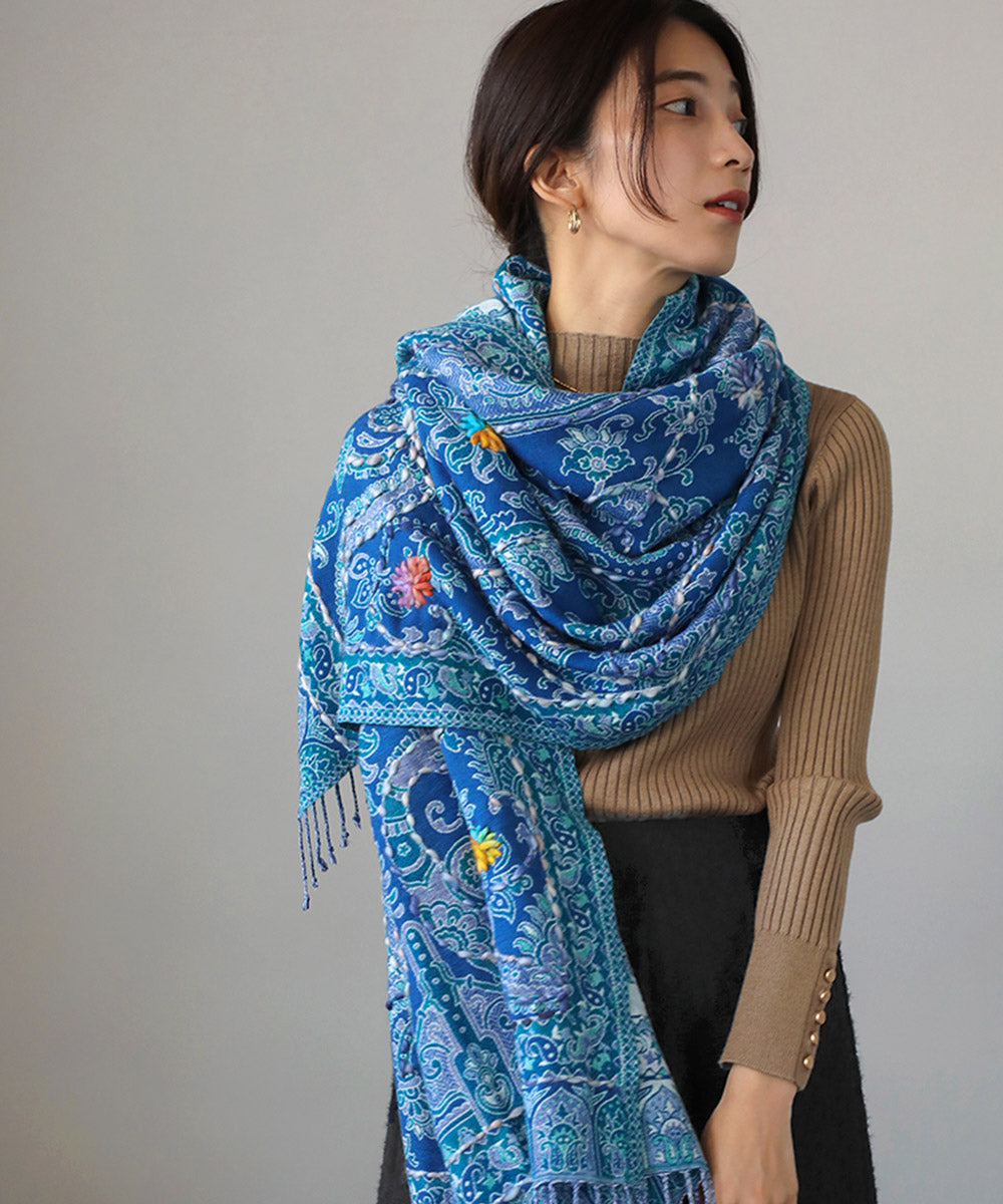 ブージュルード Bou Jeloud インド刺繍ストール