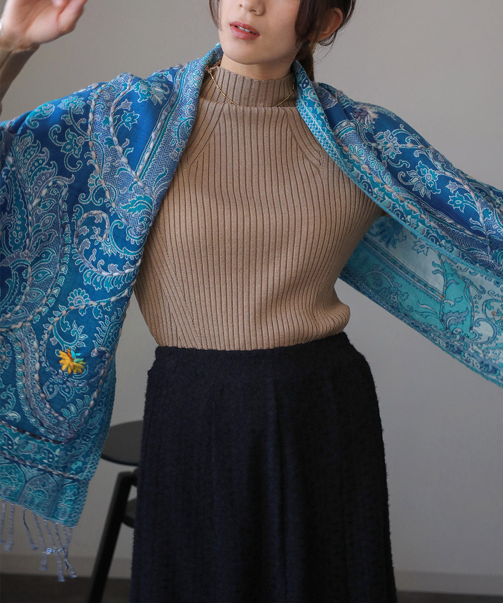 ブージュルード Bou Jeloud インド刺繍ストール