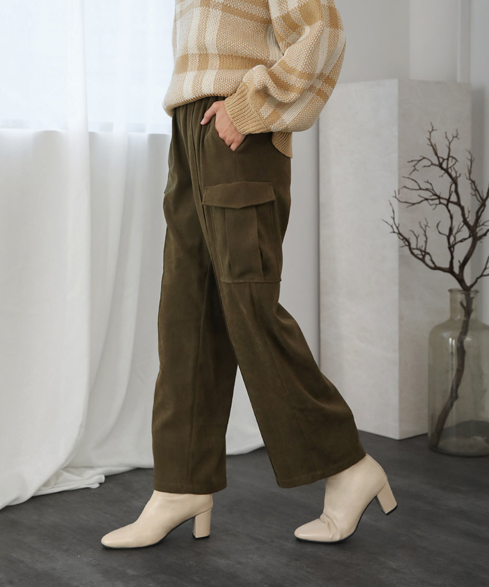 ブージュルード Bou Jeloud ピーチタッチストレートカーゴパンツ
