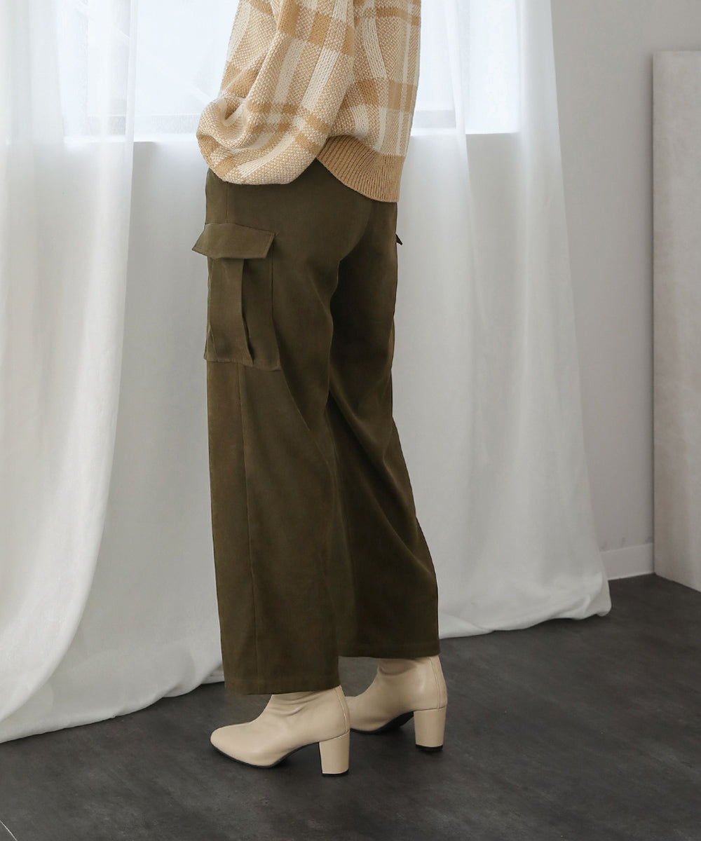 ブージュルード Bou Jeloud ピーチタッチストレートカーゴパンツ