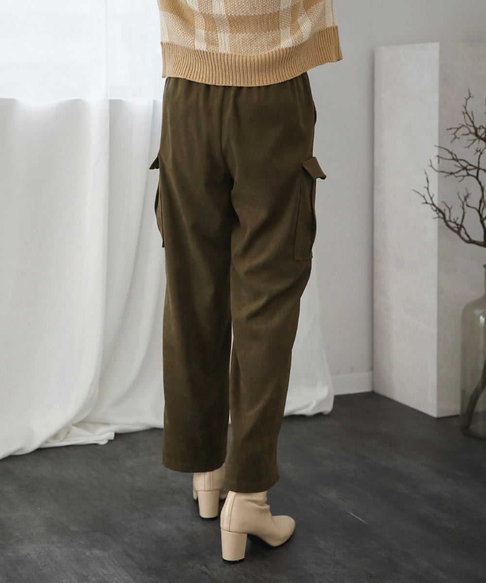 ブージュルード Bou Jeloud ピーチタッチストレートカーゴパンツ