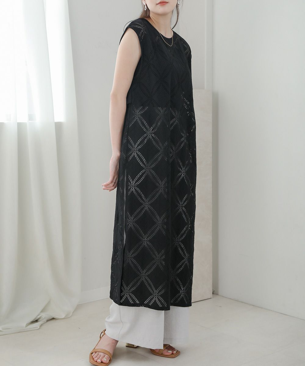 Bou Jeloud Circle Lace Layered Dress