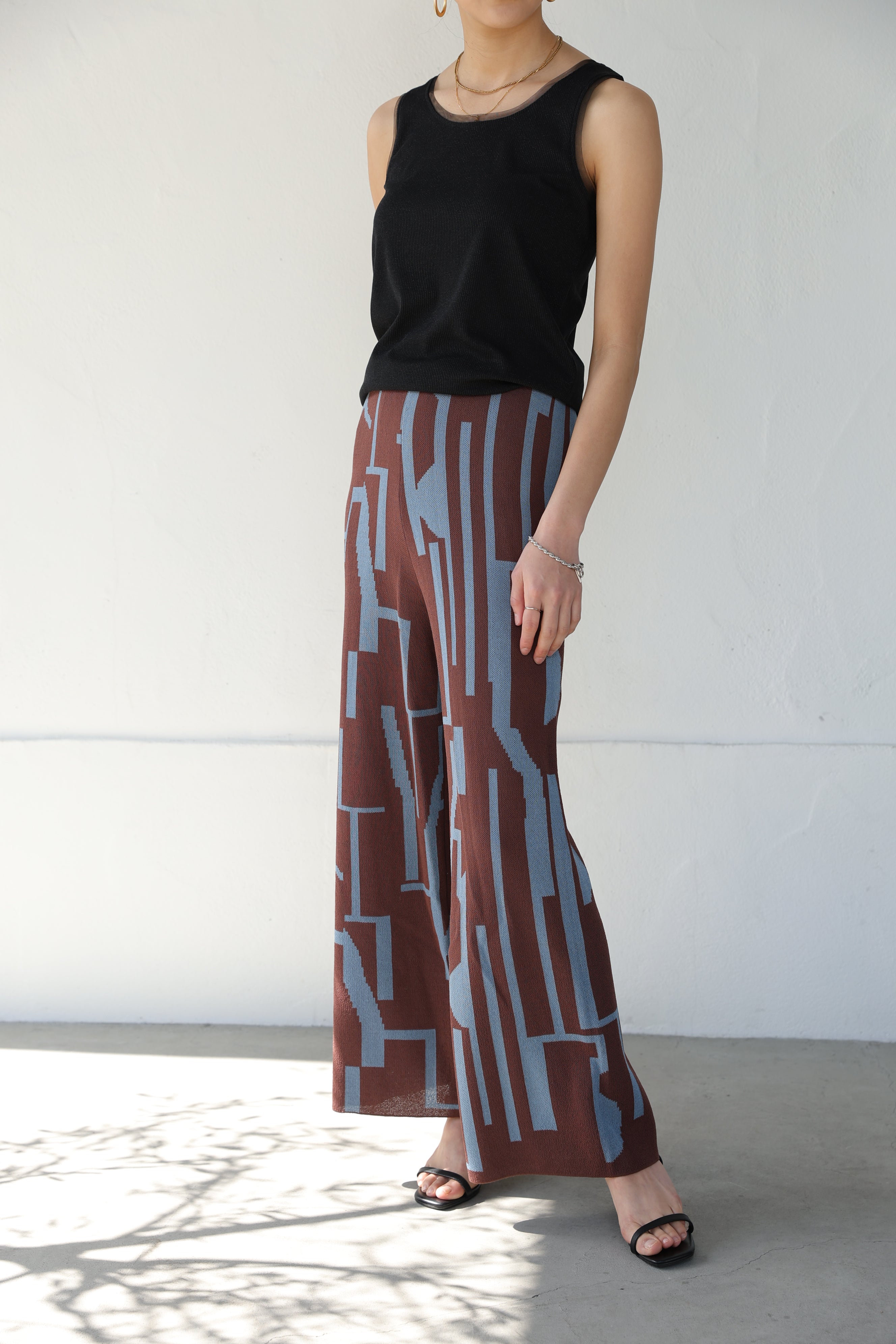 Bou Jeloud Geometric Pattern Knit PT