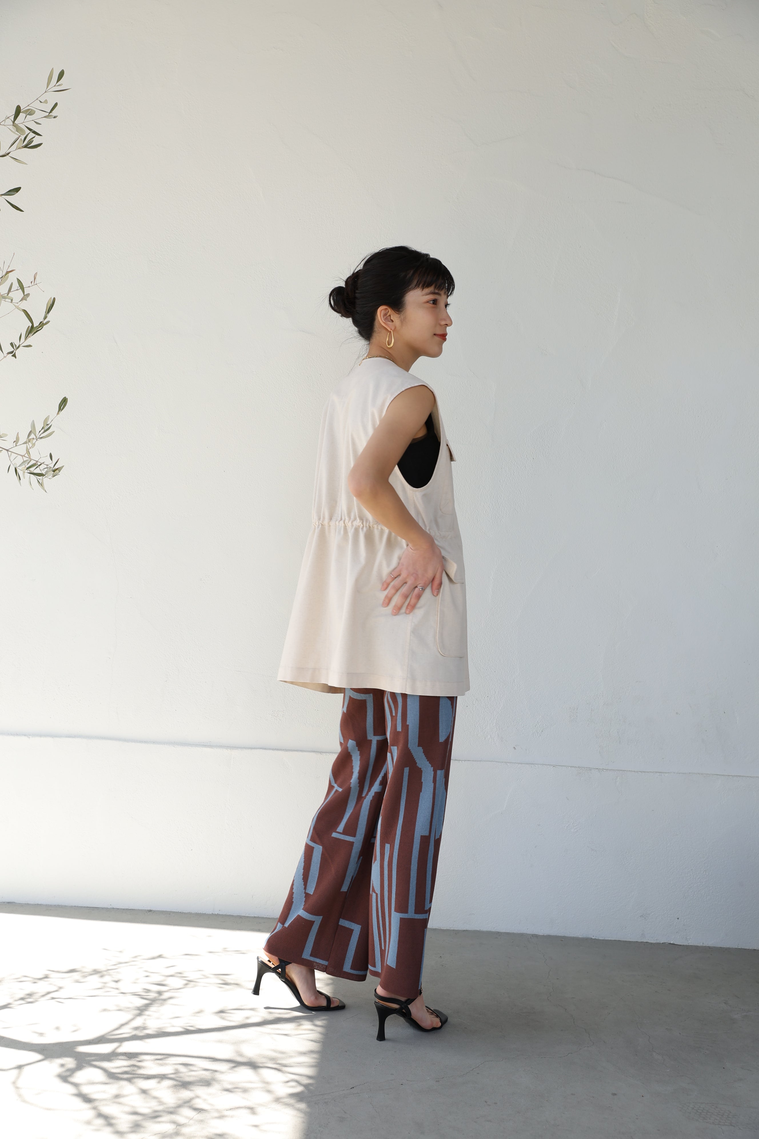Bou Jeloud Geometric Pattern Knit PT