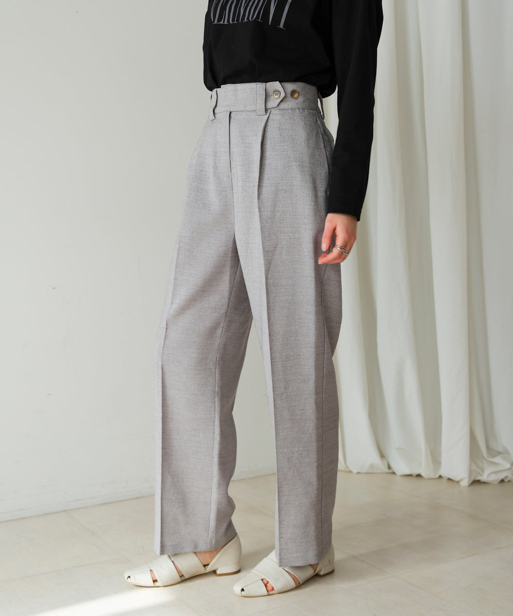 ブージュルード Bou Jeloud リネンライクベルトパンツ （GRAY） GRAY
