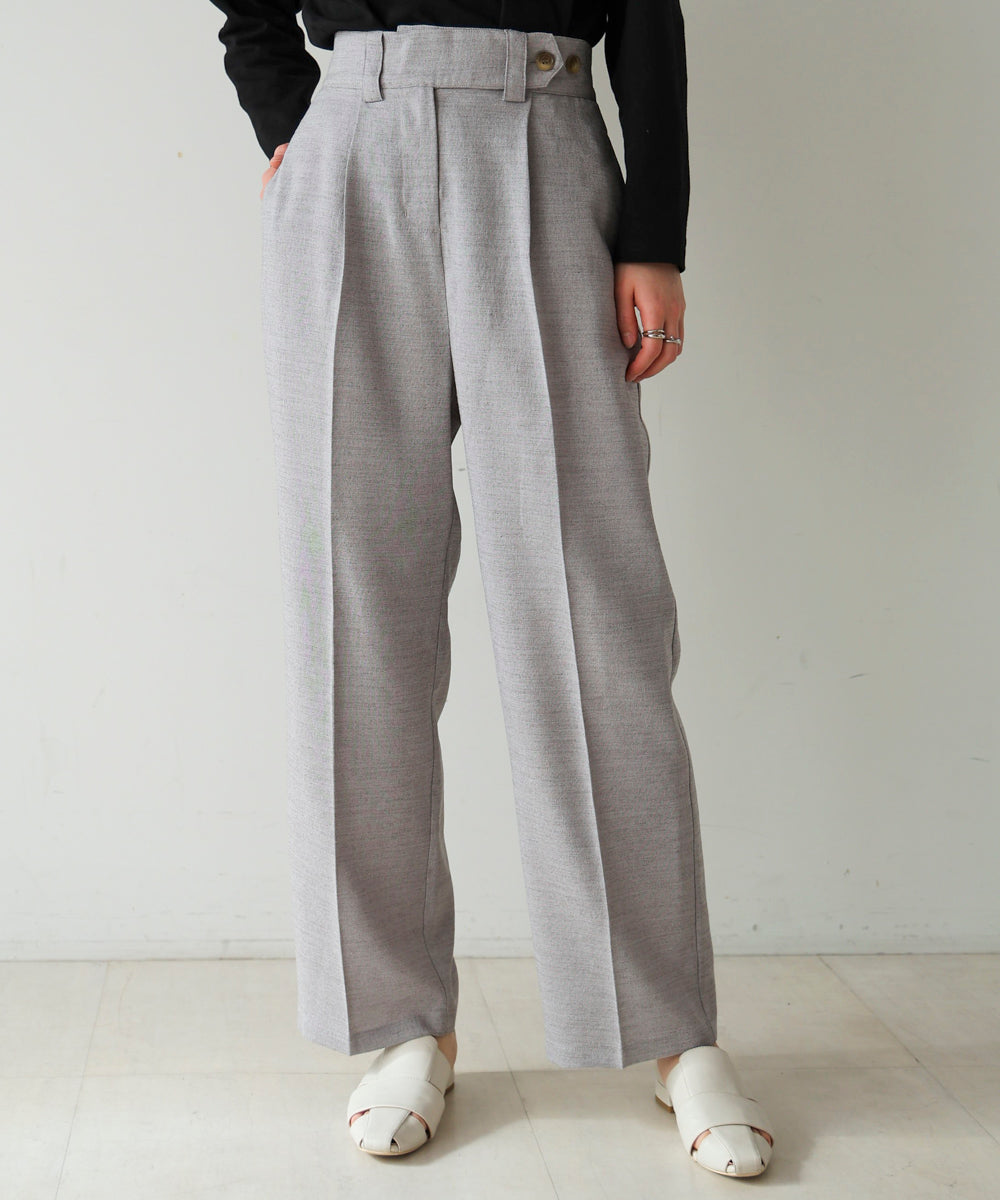 ブージュルード Bou Jeloud リネンライクベルトパンツ （GRAY） GRAY
