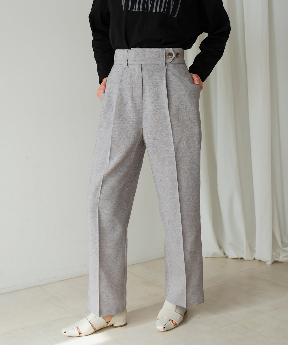 ブージュルード Bou Jeloud リネンライクベルトパンツ （GRAY） GRAY