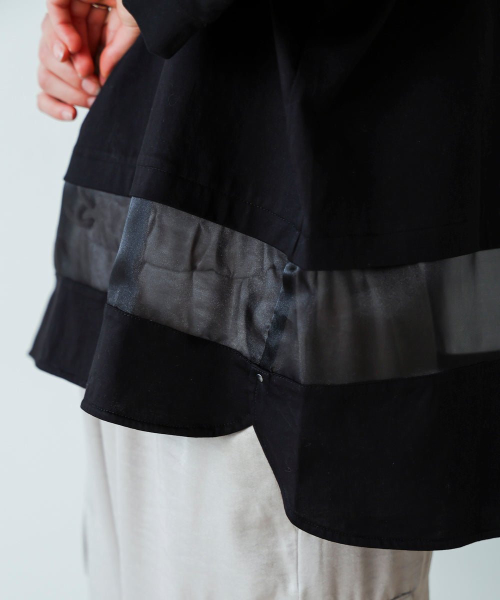 ブージュルード Bou Jeloud Wシルケットシアーラインプルオーバー （BLACK） BLACK