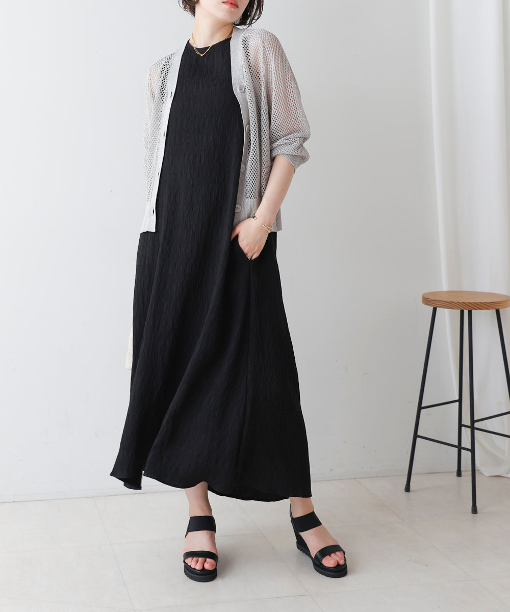 ブージュルード Bou Jeloud シャーリングカットワンピース （BLACK） BLACK