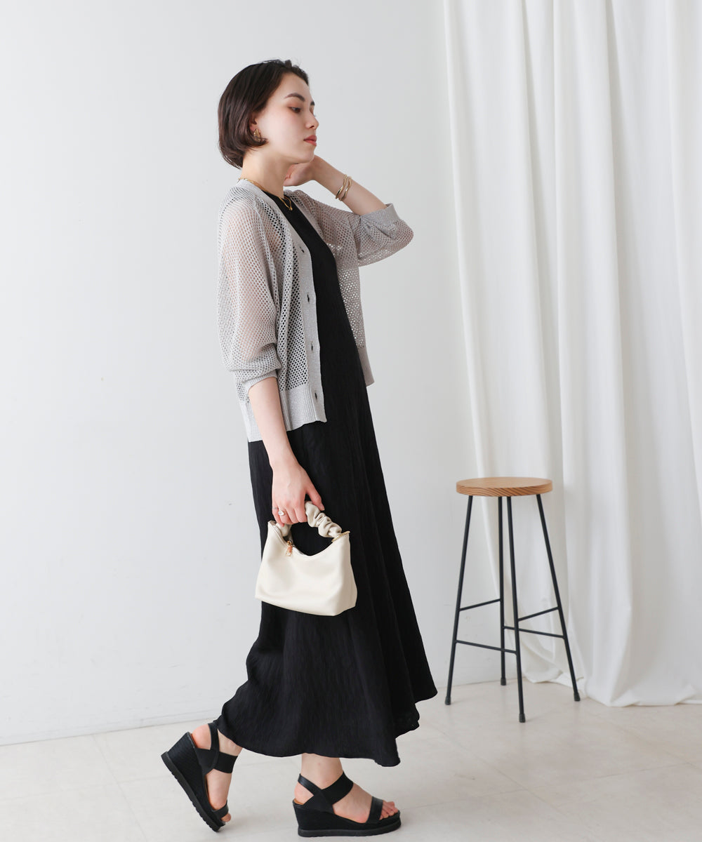 ブージュルード Bou Jeloud シャーリングカットワンピース （BLACK） BLACK