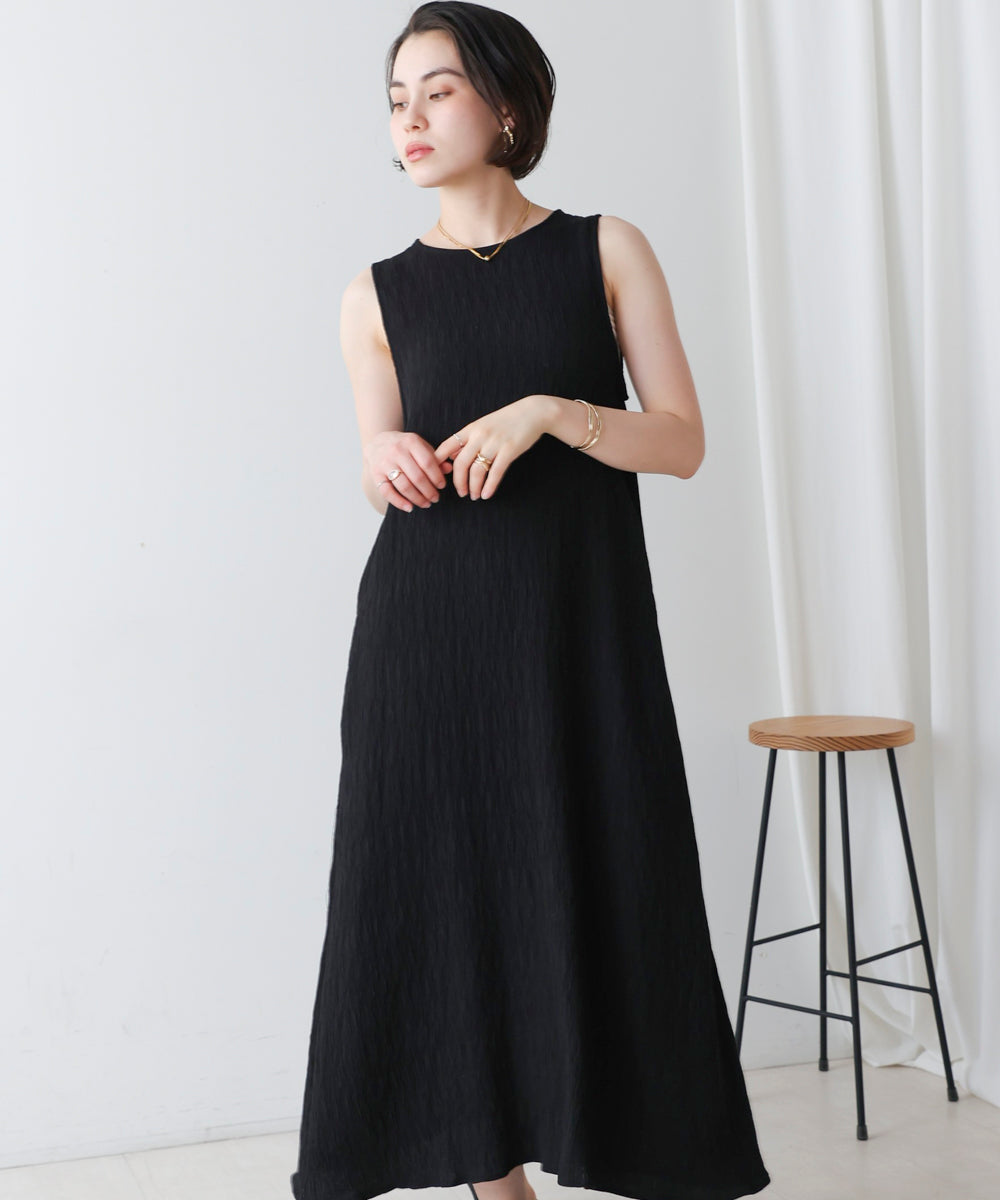 ブージュルード Bou Jeloud シャーリングカットワンピース （BLACK） BLACK