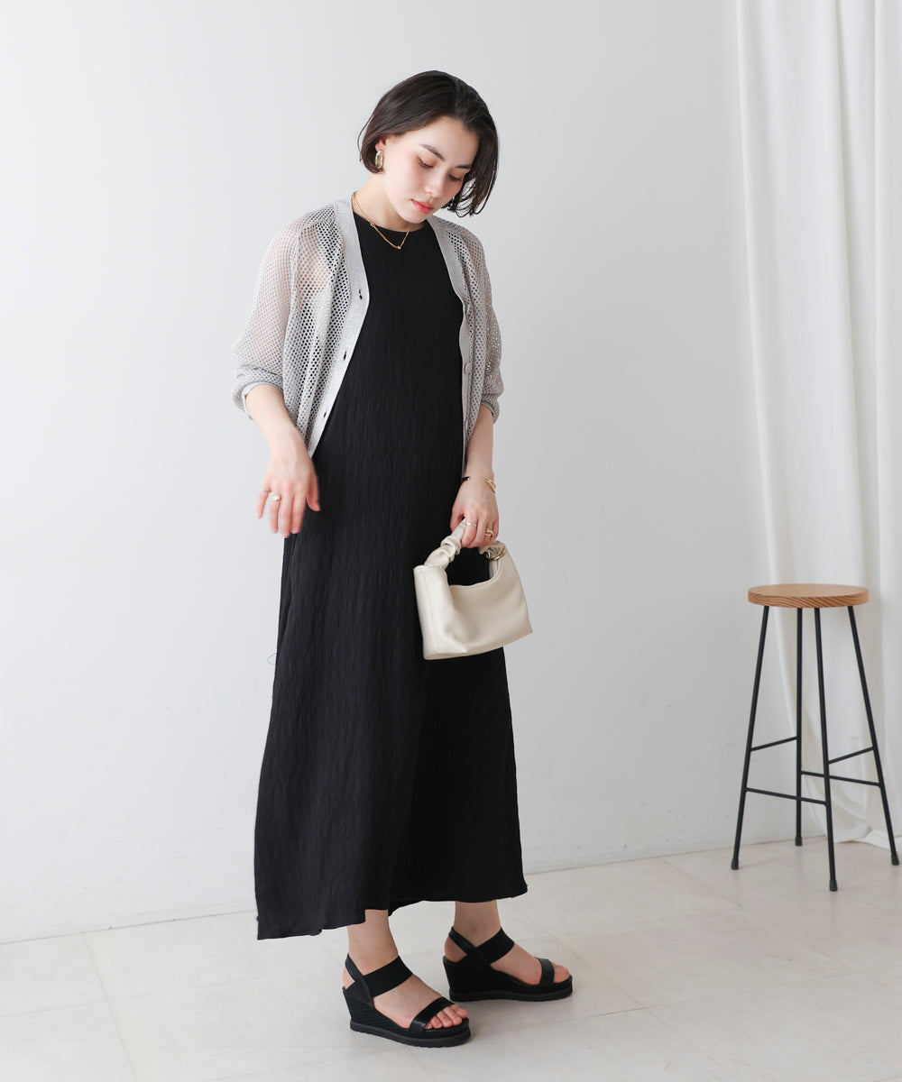 ブージュルード Bou Jeloud シャーリングカットワンピース （BLACK） BLACK