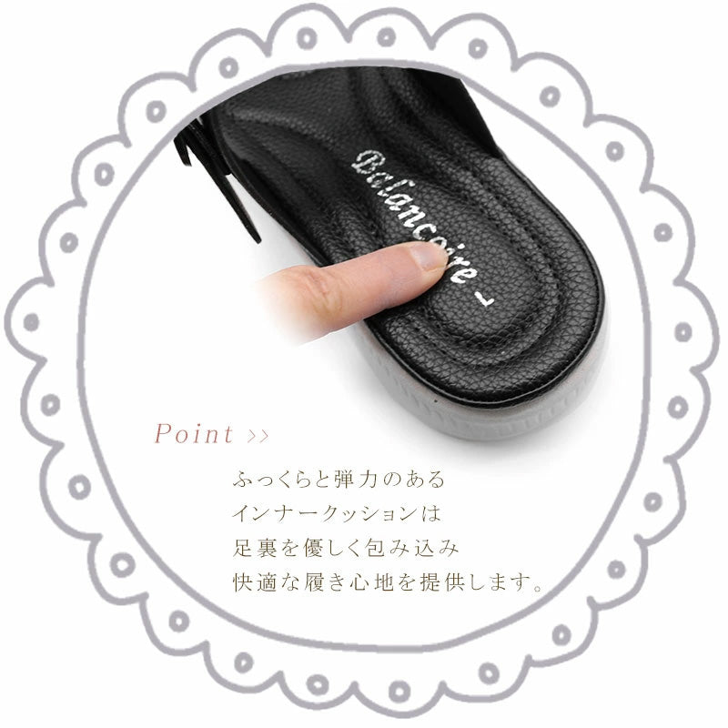 ブランコワール Balancoire ダブルベルト 軽量 リラックスサンダル （ブラック） ブラック