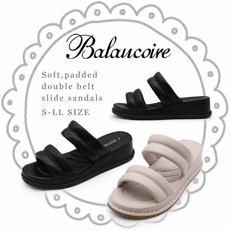 ブランコワール Balancoire 厚底 パテッド ステッチサンダル （ライトグレー） ライトグレー