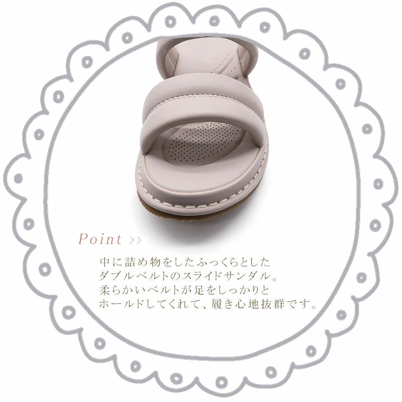 ブランコワール Balancoire 厚底 パテッド ステッチサンダル （ライトグレー） ライトグレー