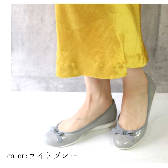 ブランコワール Balancoire 日本製 晴雨兼用エナメルバレエシューズ