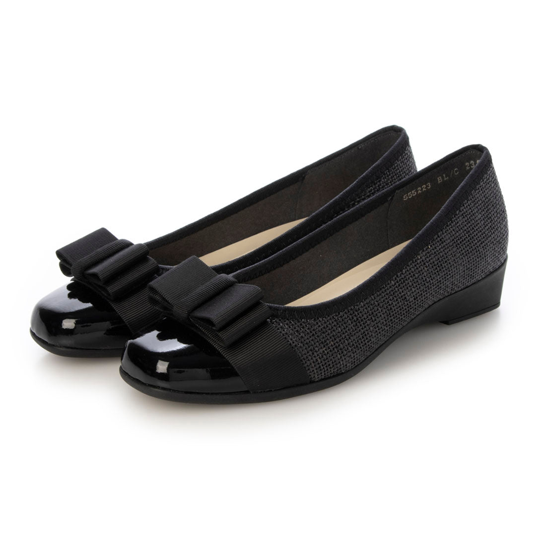 ブリジットバーキン ウォーク Bridget Birkin Walk グログランリボン切替ウォーキングパンプス （ブラックコンビ） ブラックコンビ