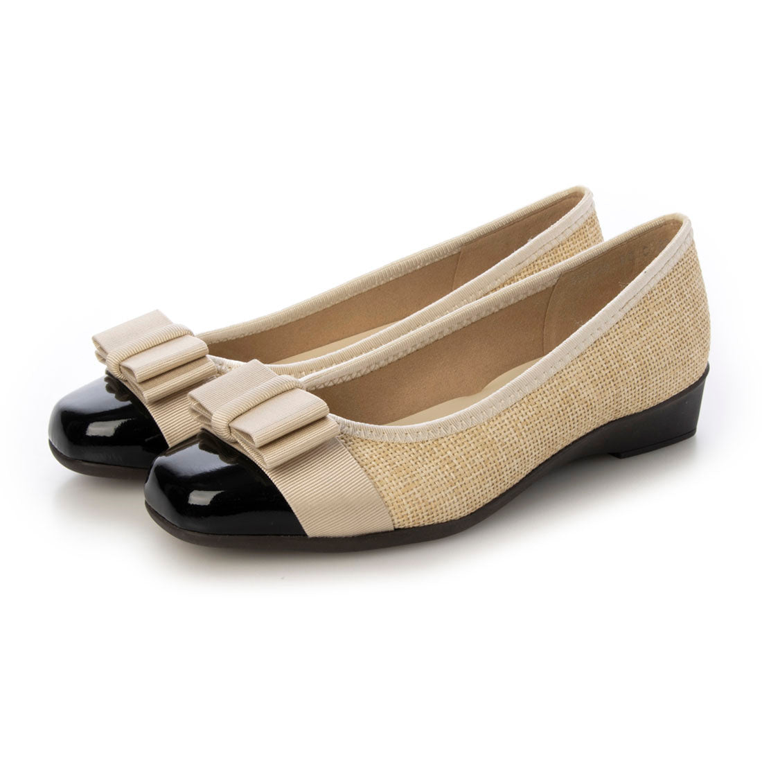 ブリジットバーキン ウォーク Bridget Birkin Walk グログランリボン切替ウォーキングパンプス （ベージュコンビ） ベージュコンビ