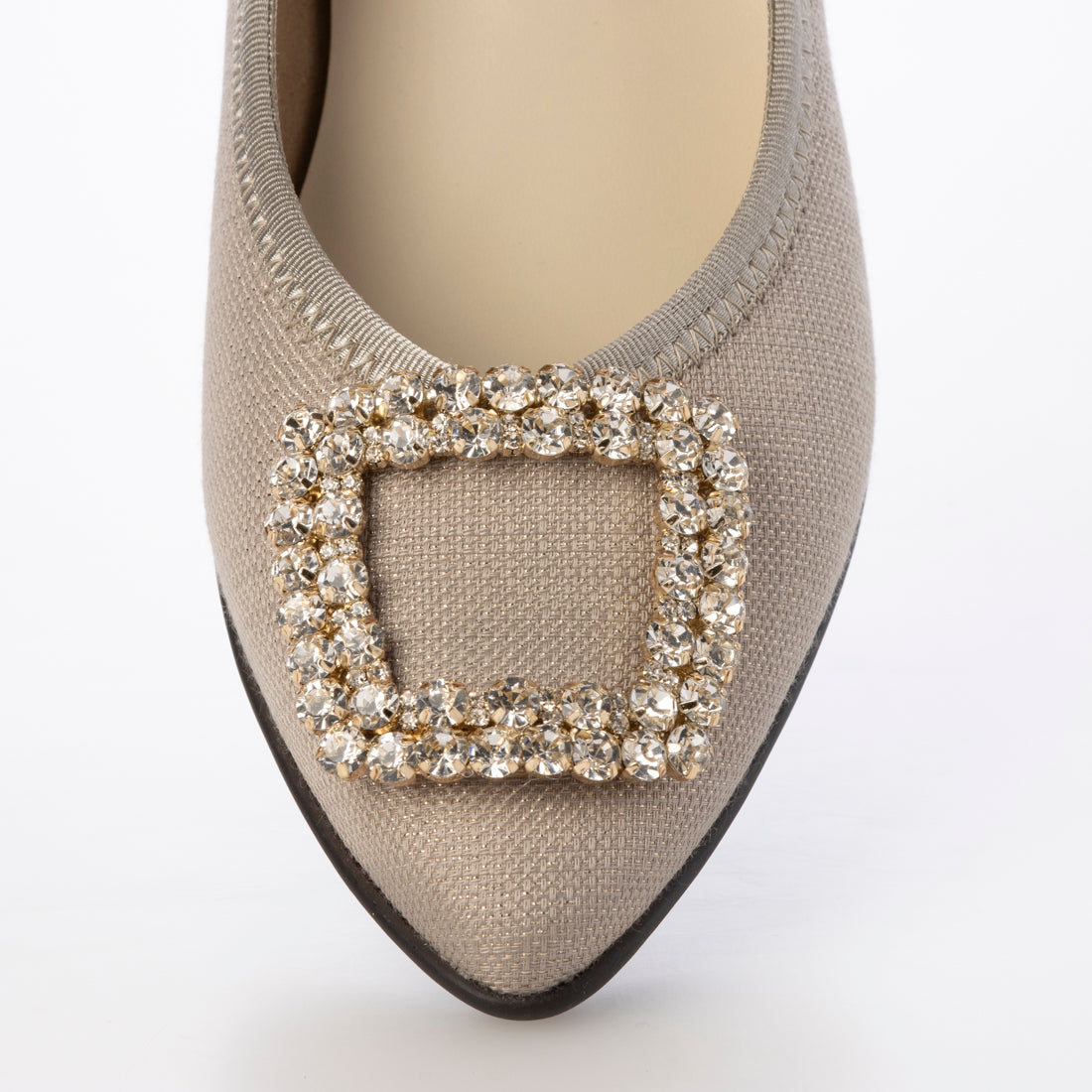 ブリジットバーキン ウォーク Bridget Birkin Walk ビジューモチーフポインテッドパンプス （オーク雑材） オーク雑材