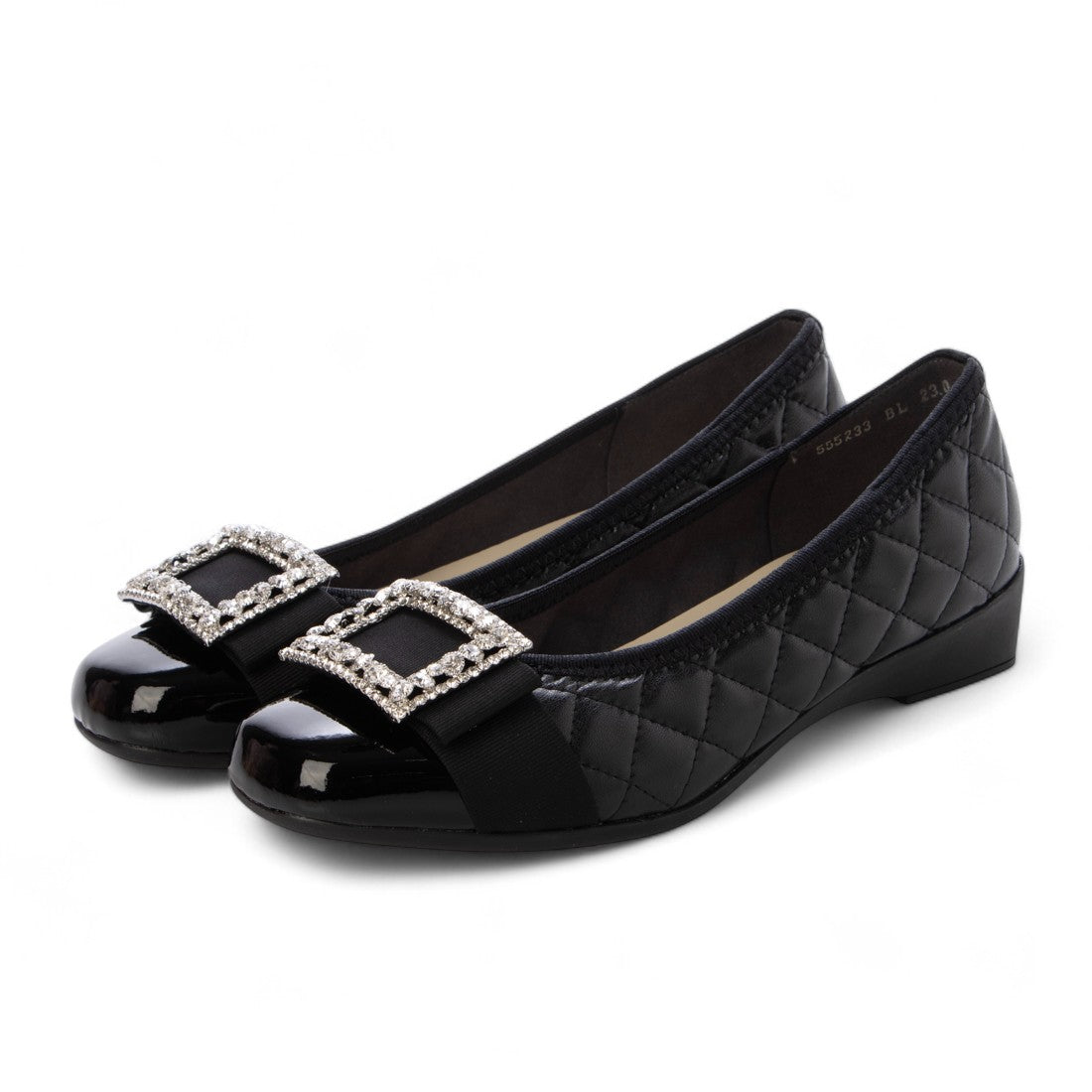 ブリジットバーキン ウォーク Bridget Birkin Walk キルティングビジューリボンウォーキングパンプス （ブラック） ブラック