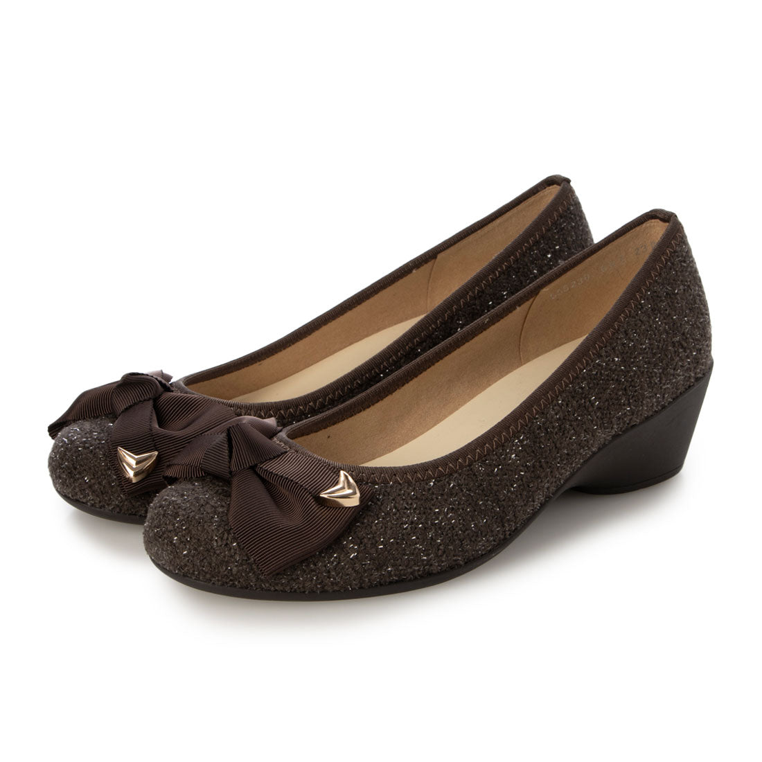 ブリジットバーキン ウォーク Bridget Birkin Walk コーナーパーツリボンウォーキングパンプス （ブラウン雑材） ブラウン雑材