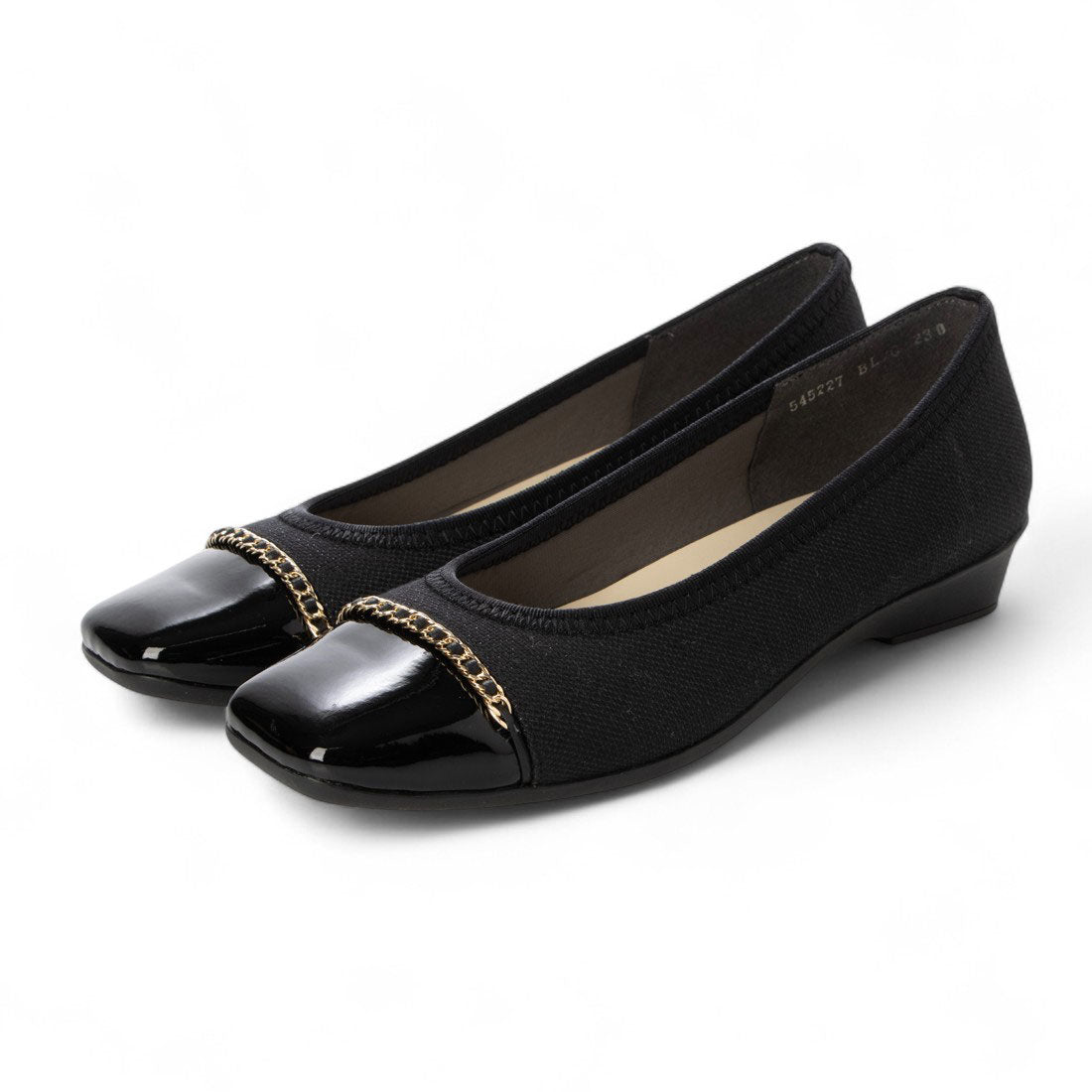 ブリジットバーキン ウォーク Bridget Birkin Walk チェーンモチーフウォーキングパンプス （ブラックコンビ） ブラックコンビ