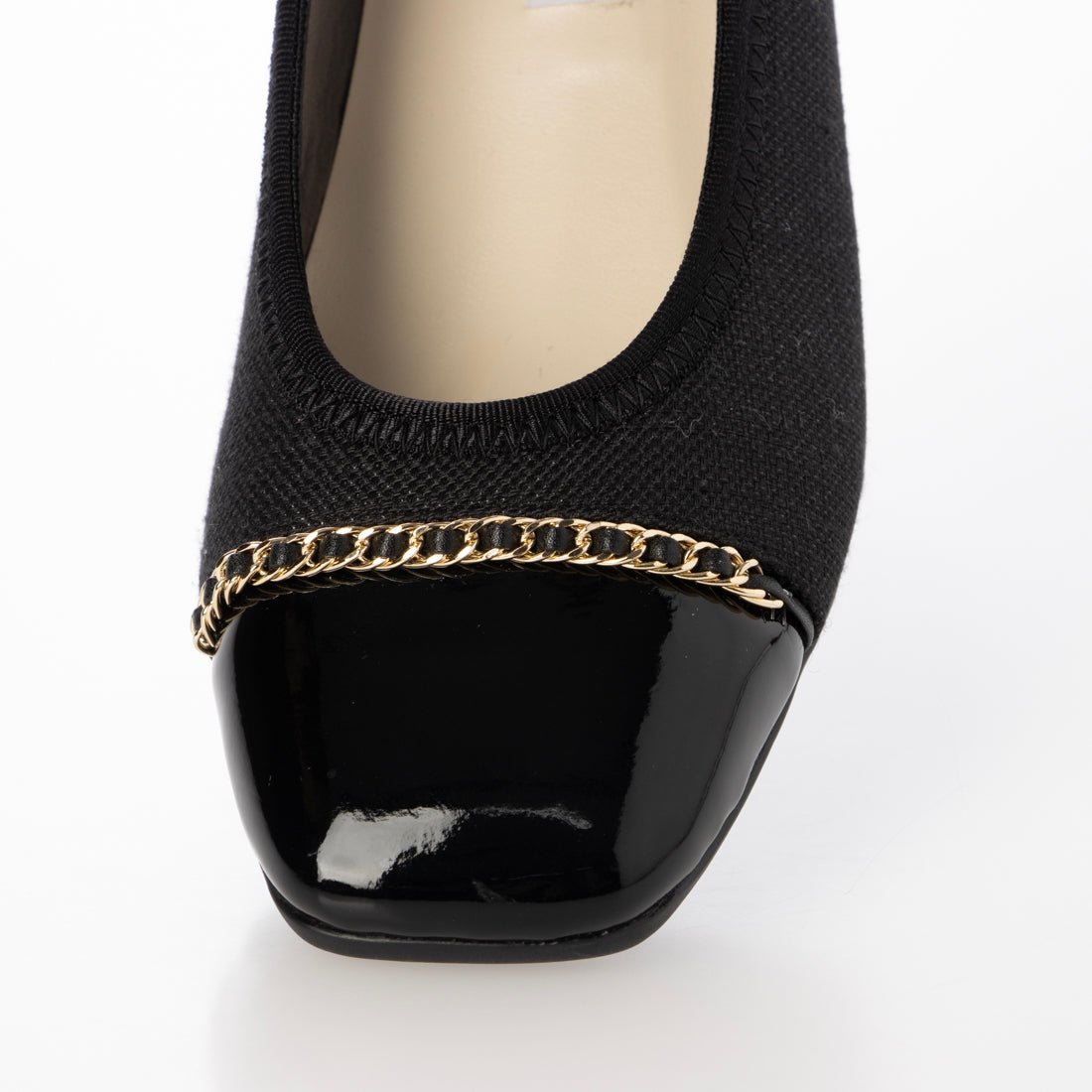 ブリジットバーキン ウォーク Bridget Birkin Walk チェーンモチーフウォーキングパンプス （ブラックコンビ） ブラックコンビ