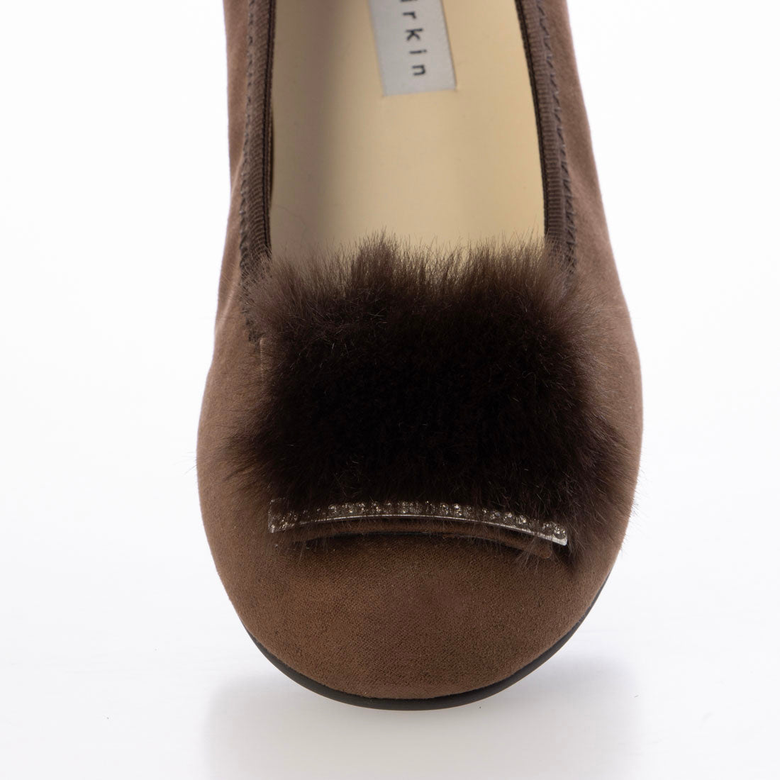 ブリジットバーキン ウォーク Bridget Birkin Walk ファービジューウォーキングパンプス （ブラウンスウェード） ブラウンスウェード