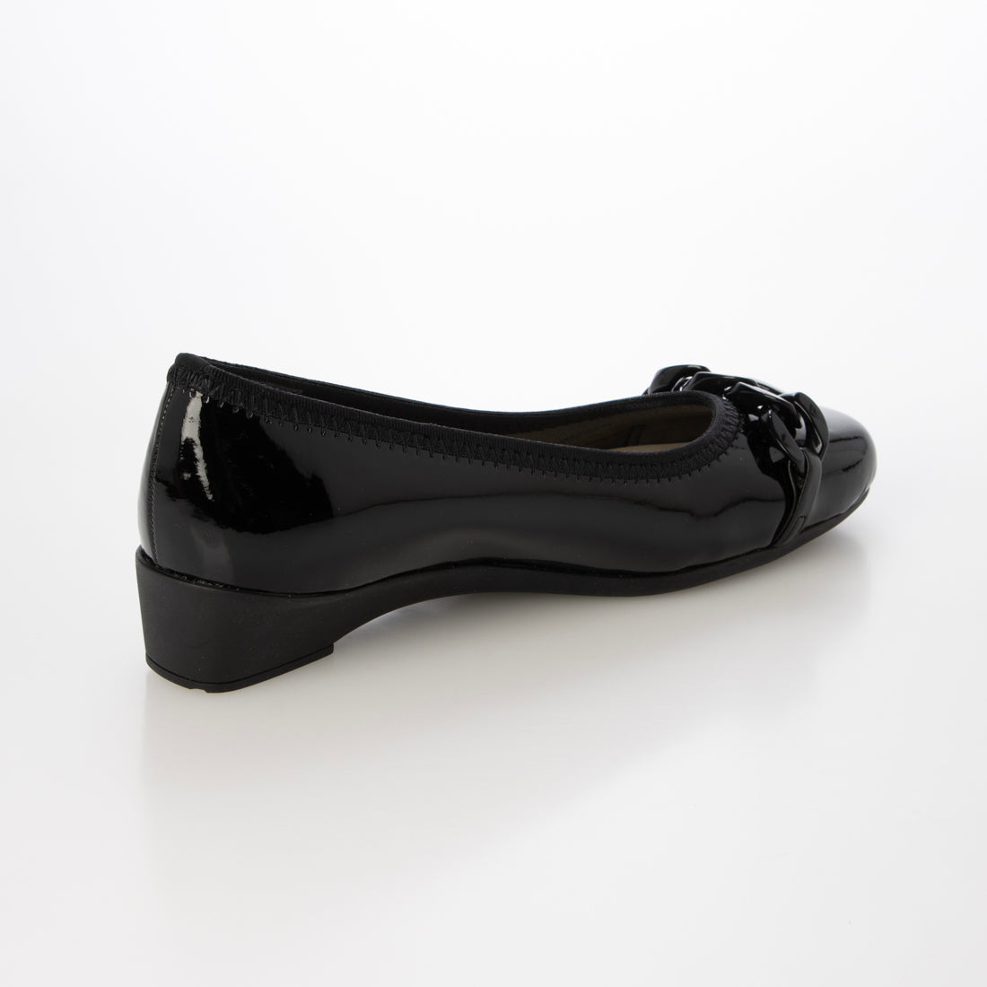 ブリジットバーキン ウォーク Bridget Birkin Walk アクリルチェーンウォーキングパンプス （ブラックエナメル） ブラックエナメル