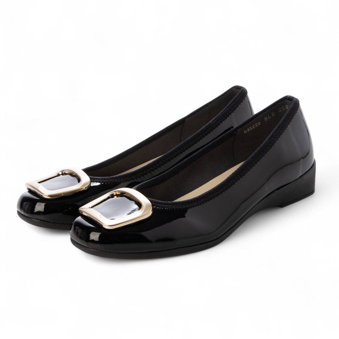 ブリジットバーキン ウォーク Bridget Birkin Walk メタルバックルウォーキングパンプス （ブラックエナメル） ブラックエナメル