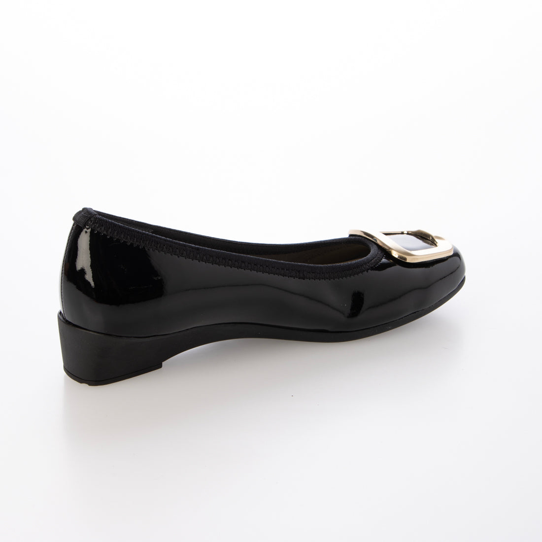 ブリジットバーキン ウォーク Bridget Birkin Walk メタルバックルウォーキングパンプス （ブラックエナメル） ブラックエナメル