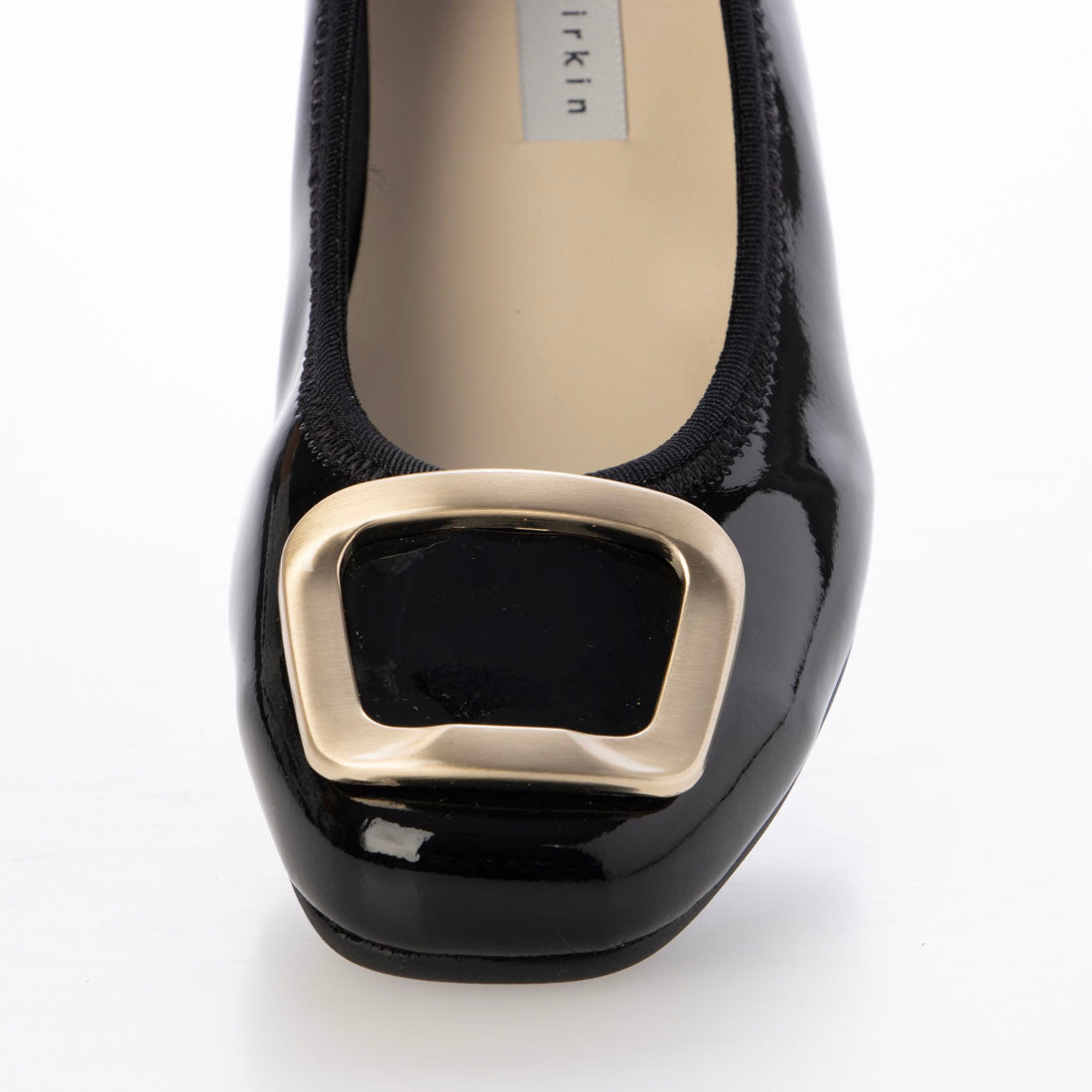 ブリジットバーキン ウォーク Bridget Birkin Walk メタルバックルウォーキングパンプス （ブラックエナメル） ブラックエナメル