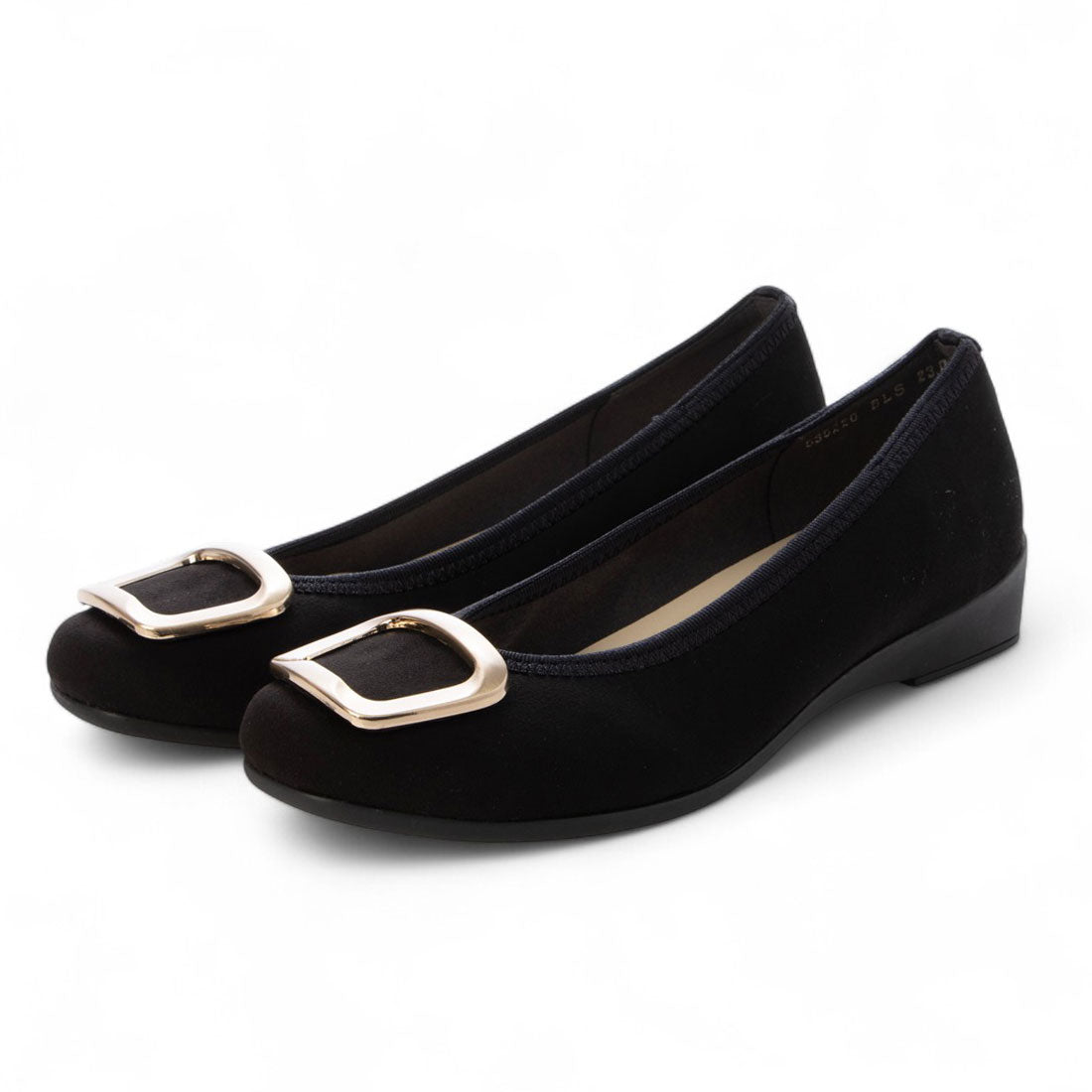 ブリジットバーキン ウォーク Bridget Birkin Walk メタルバックルウォーキングパンプス （ブラックスウェード） ブラックスウェード