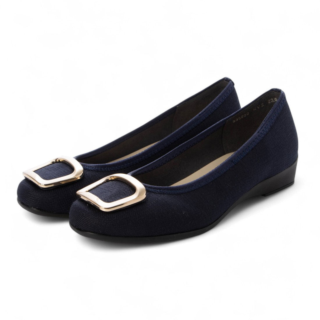 ブリジットバーキン ウォーク Bridget Birkin Walk メタルバックルウォーキングパンプス （ネイビー雑材） ネイビー雑材