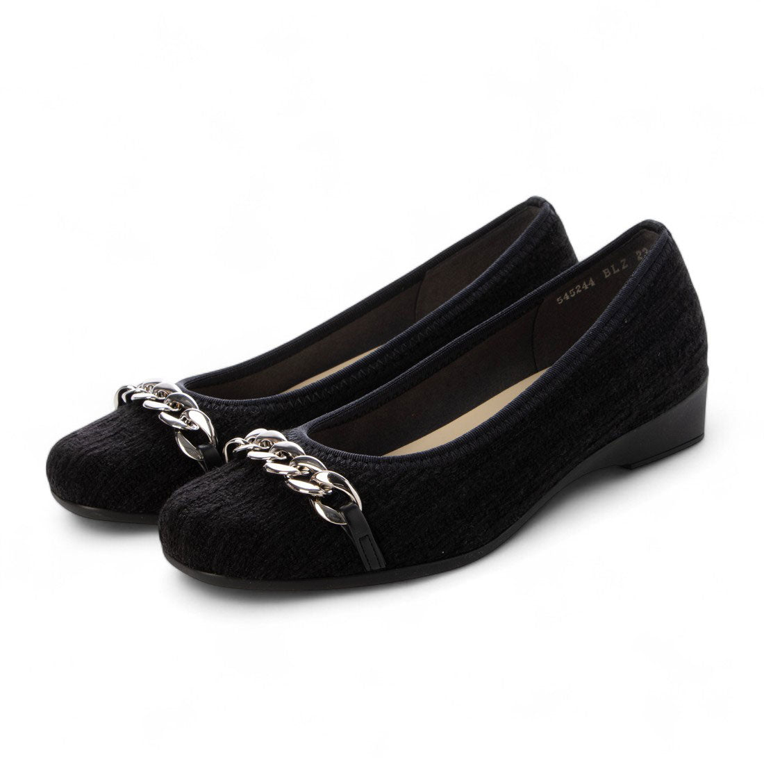 ブリジットバーキン ウォーク Bridget Birkin Walk チェーンモチーフウォーキングパンプス （ブラック雑材） ブラック雑材