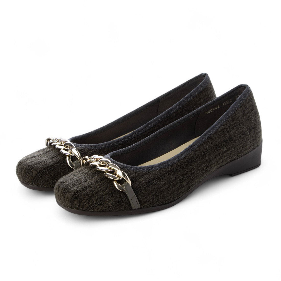 ブリジットバーキン ウォーク Bridget Birkin Walk チェーンモチーフウォーキングパンプス （グリーン雑材） グリーン雑材