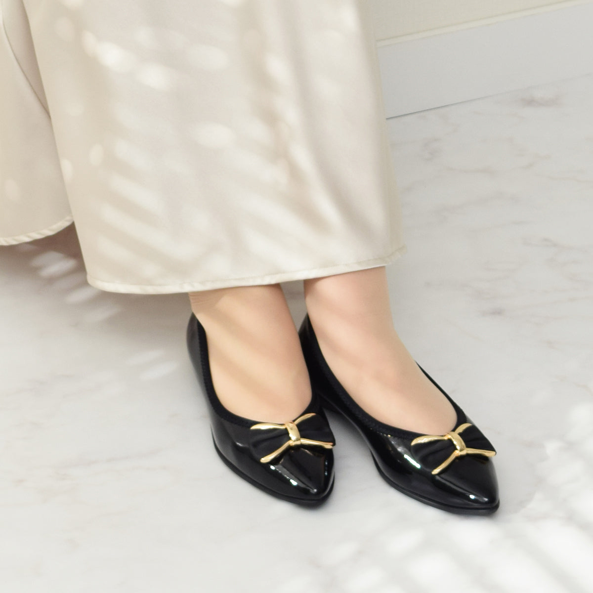 ブリジットバーキン ウォーク Bridget Birkin Walk リボンモチーフウォーキングパンプス
